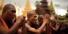 Manifestation des moines birmans