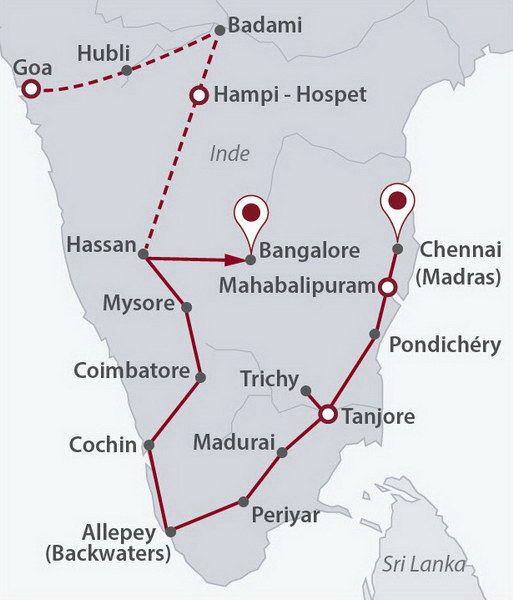 Inde - Inde du Sud - Circuit Temples et épices avec Karnataka / Goa