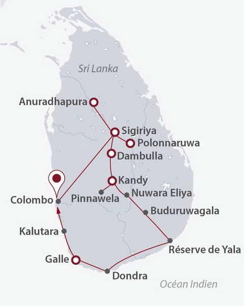 Sri Lanka - Circuit Ceylan Bonheur avec séjour Sri Lanka 4*