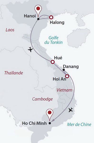 Vietnam - Circuit Privé Le Vietnam en Liberté (cat. confort) - Nuit en Jonque en Baie d'Halong