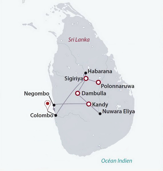 Sri Lanka - Circuit Privé Ceylan en liberté et séjour à Negombo 3* sup